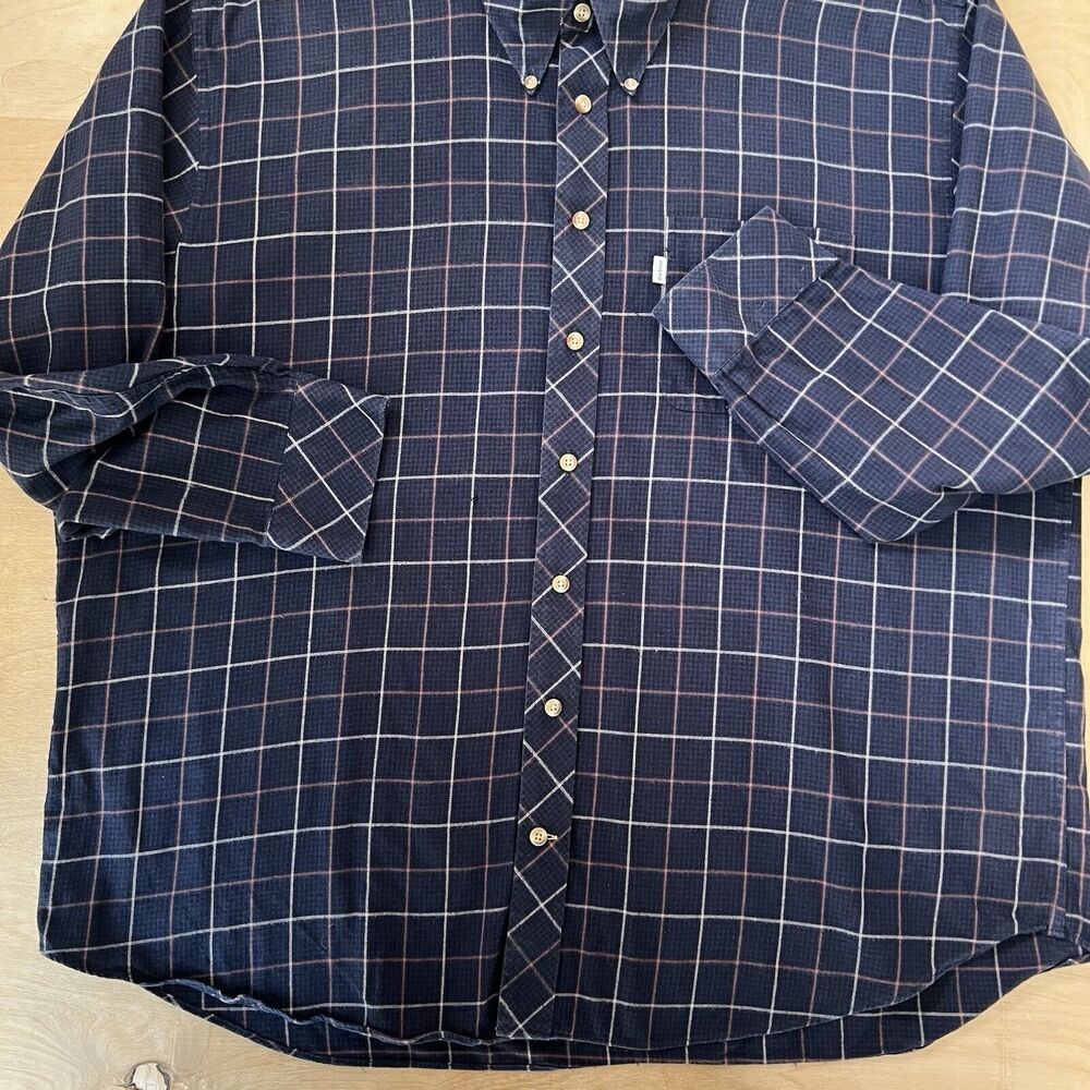 Barbour Comfort Fit Shirt XL Navy Casual Button Up New York Cotton - Picture 6 of 10